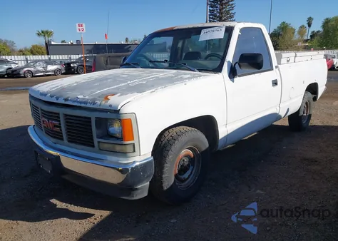 1992 GMC Sierra C1500 из США, поврежденный, VIN 1GTDC14H1NE550963